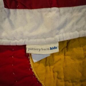 Pottery Barn Kids Red and Gold Quilt